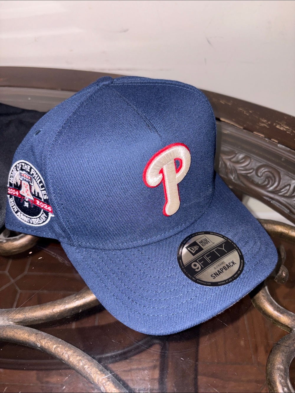 New Era Kids Navy Philadelphia Phillies 'P' Snapback Cap with Red Trim